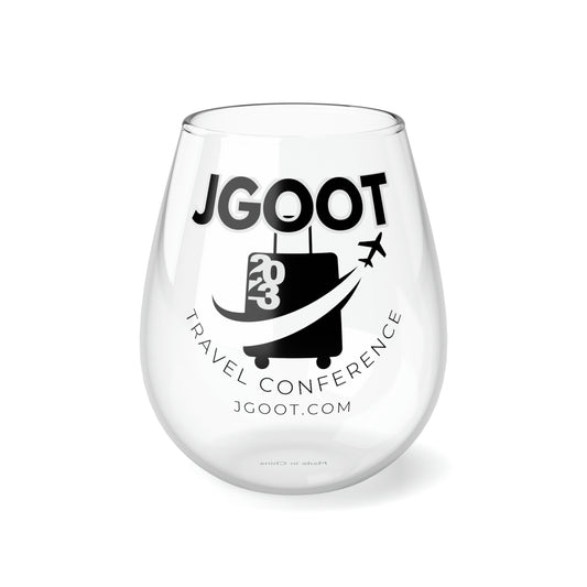 JGOOT Conference Stemless Wine Glass, 11.75oz